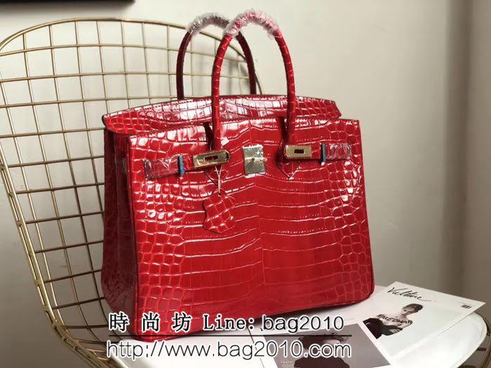 愛馬仕Hermes 鱷魚紋原版牛皮 鉑金包  0AM1629